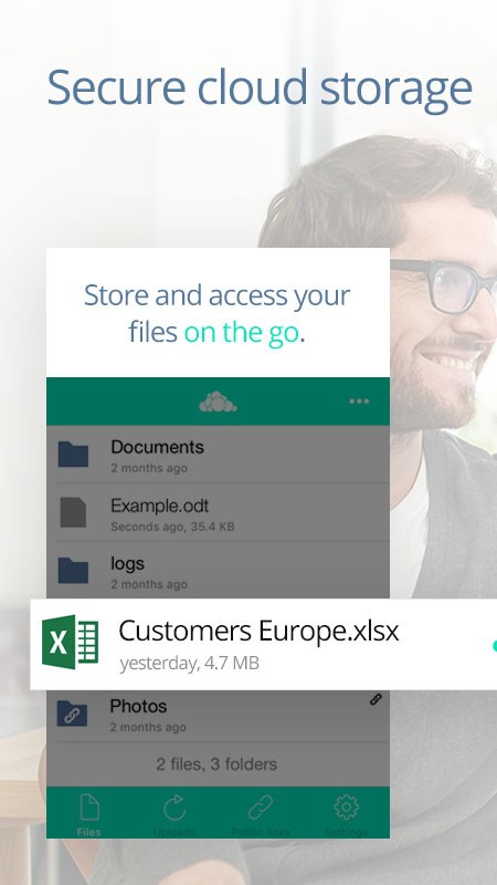 Your files on the phone