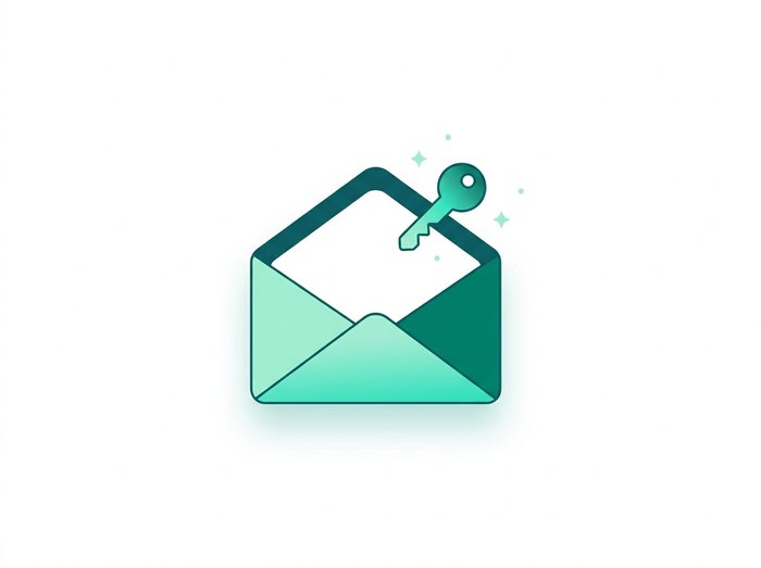 Illustration of a welcome email with access credentials
